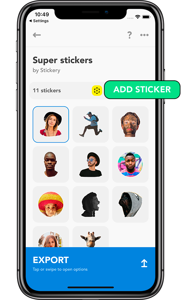Add a sticker to your pack
